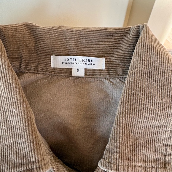 12th Tribe Beige Corduroy Jacket - Picture 3 of 3